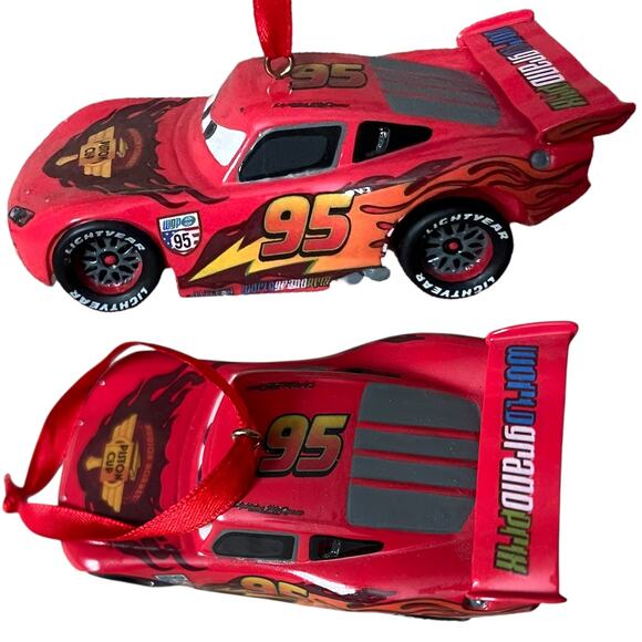 Disney Pixar Cars Lightning McQueen Car Ornament Not Tested - Picture 3 of 4